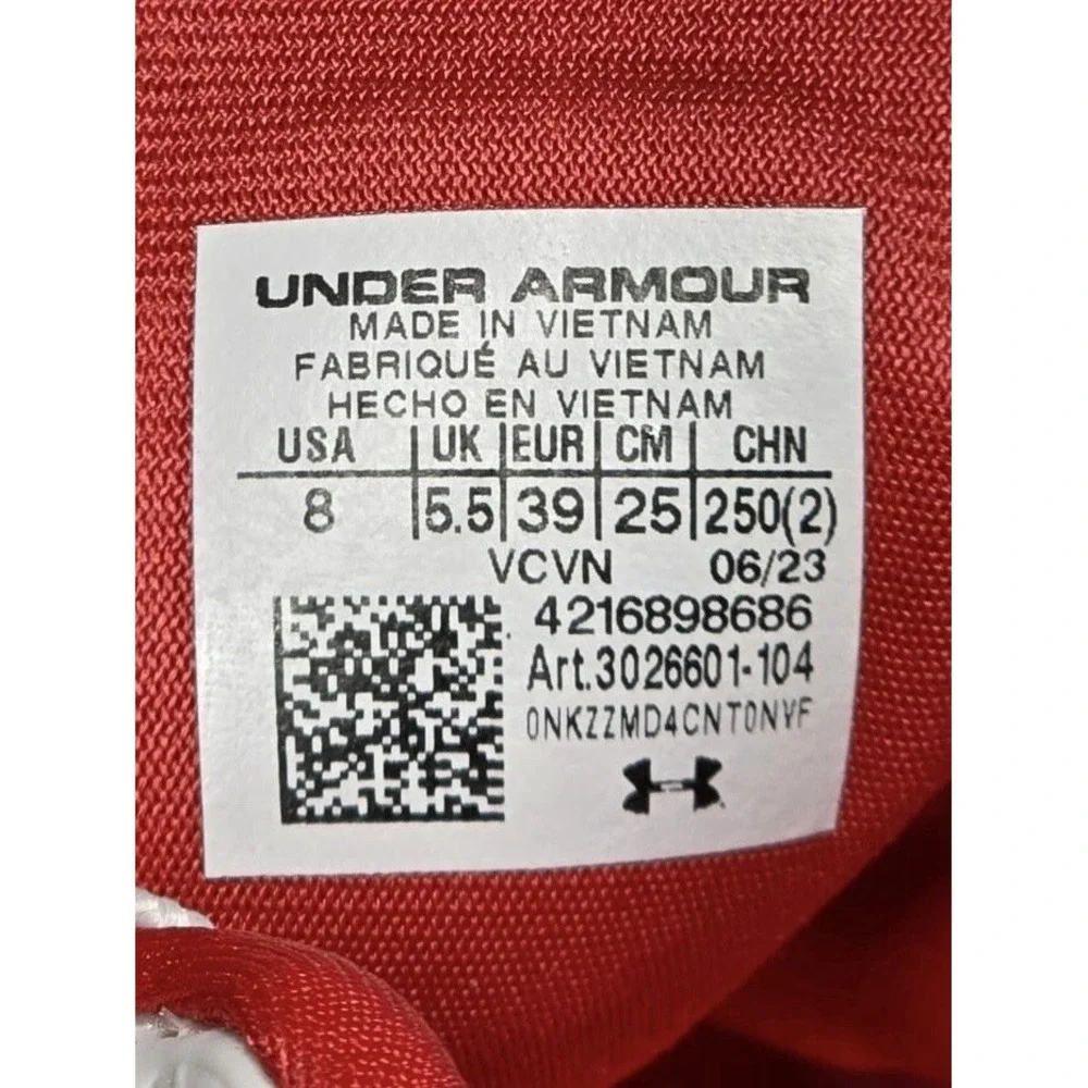 Under Armour‎ Women's UA Glyde 2 MT TPU Molded Softball Metal Cleats Red Size 8